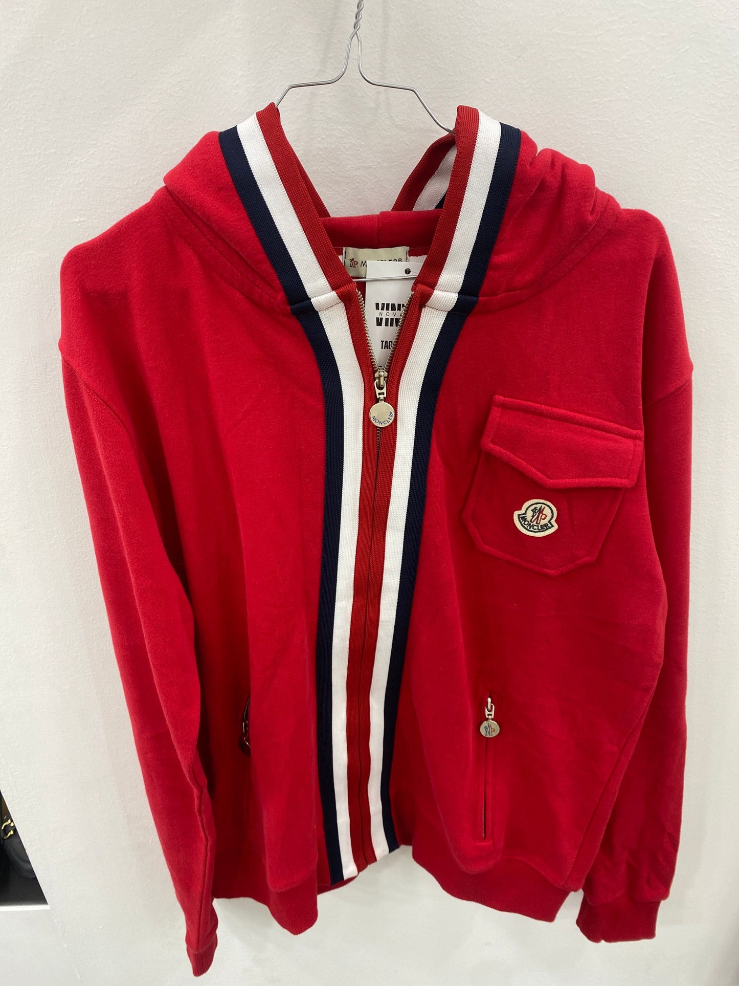 felpa con zip moncler